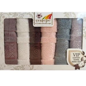 Набір кухонних турецьких рушників із 6 штук Cestepe Vip Cotton Prag 30х50